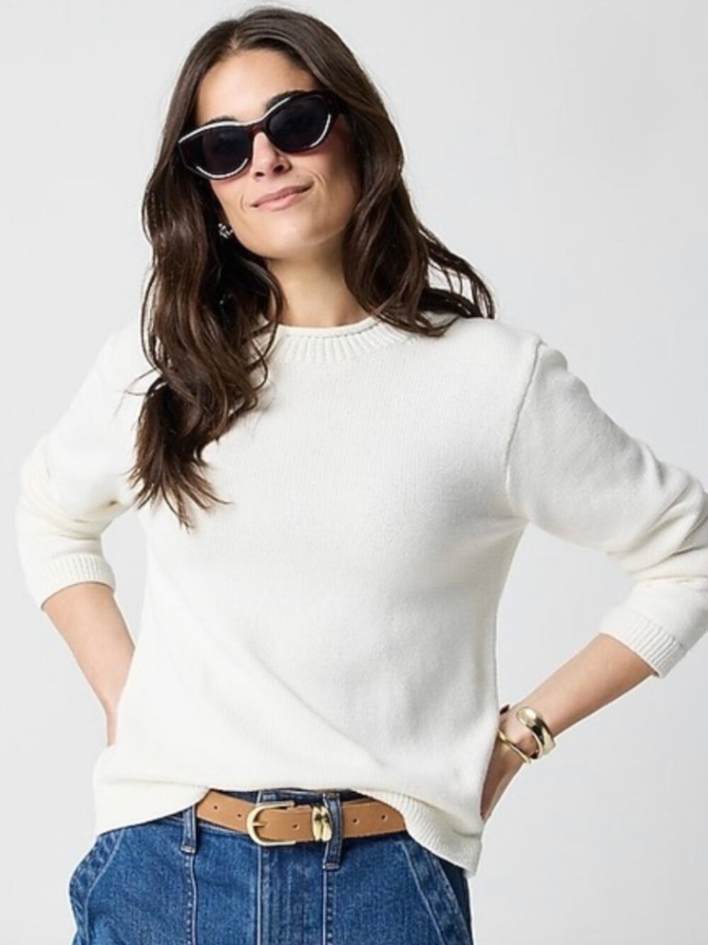 J. CREW Rollneck Sweater Cream Size Small